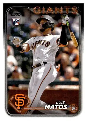 Original gloss Luis Matos rookie Giants baseball card from 2024 Topps #28