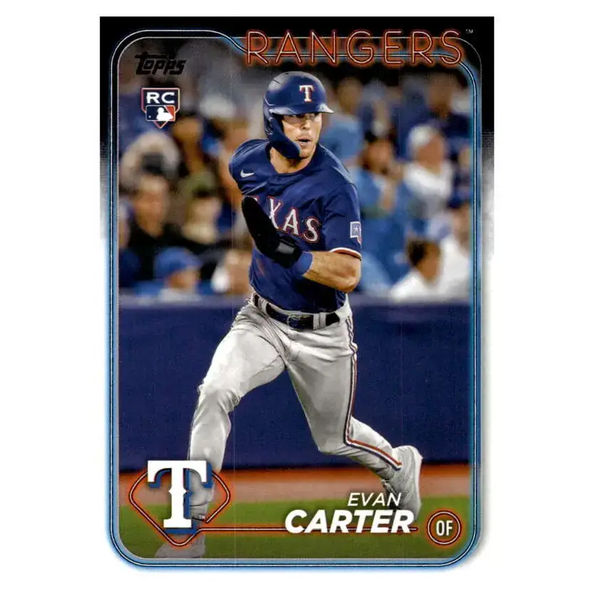 2024 Topps #280 Evan Carter NM-MT RC Rookie Texas Rangers Baseball Card - Baseball Card Single