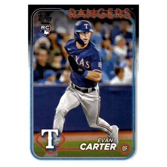 2024 Topps #280 Evan Carter NM-MT RC Rookie Texas Rangers Baseball Card - Baseball Card Single