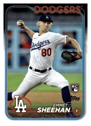 2024 Topps #283 Emmet Sheehan NM-MT RC Rookie Dodgers ID:71199 - Baseball Card Single