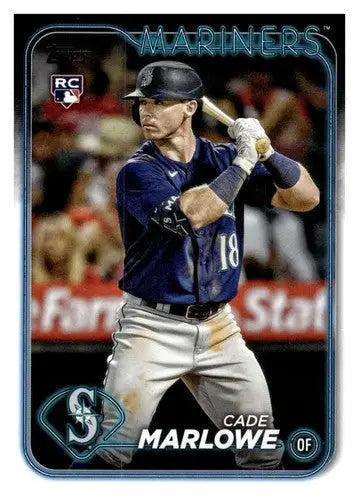 Original gloss Cade Marlowe rookie Mariners baseball card from 2024 Topps #286