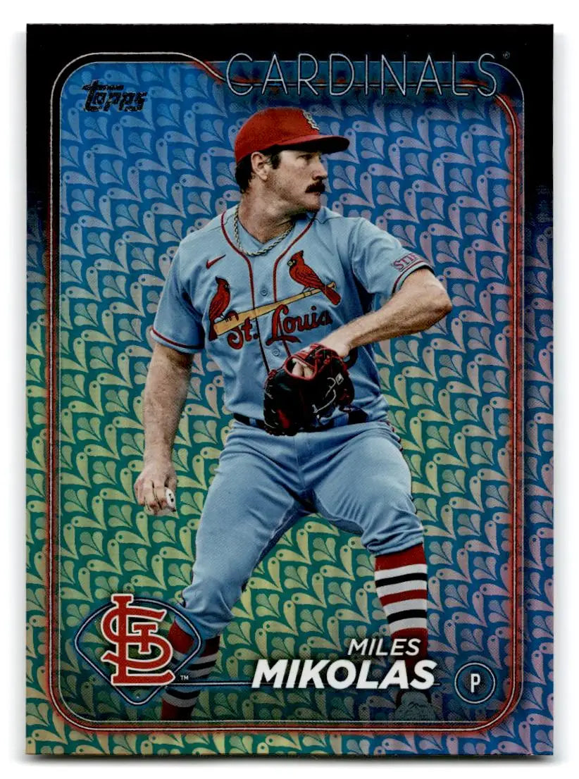2024 Topps #287 Miles Mikolas Holiday (Series One) - Baseball Card Single