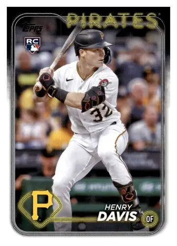Original gloss Henry Davis rookie Pirates baseball card from 2024 Topps #295