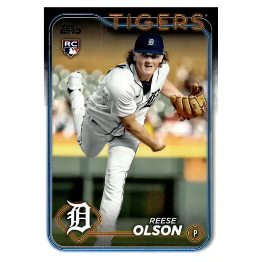 2024 Topps #308 Reese Olson NM-MT RC Rookie Detroit Tigers Baseball Card - Baseball Card Single