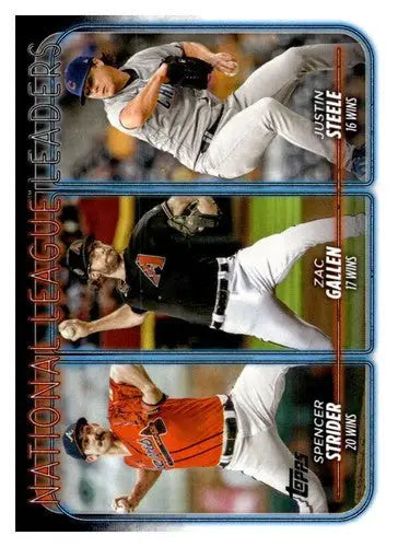 2024 Topps #309 Justin Steele/Zac Gallen/Spencer Strider NM-MT League L ID:68404 - Baseball Card Single