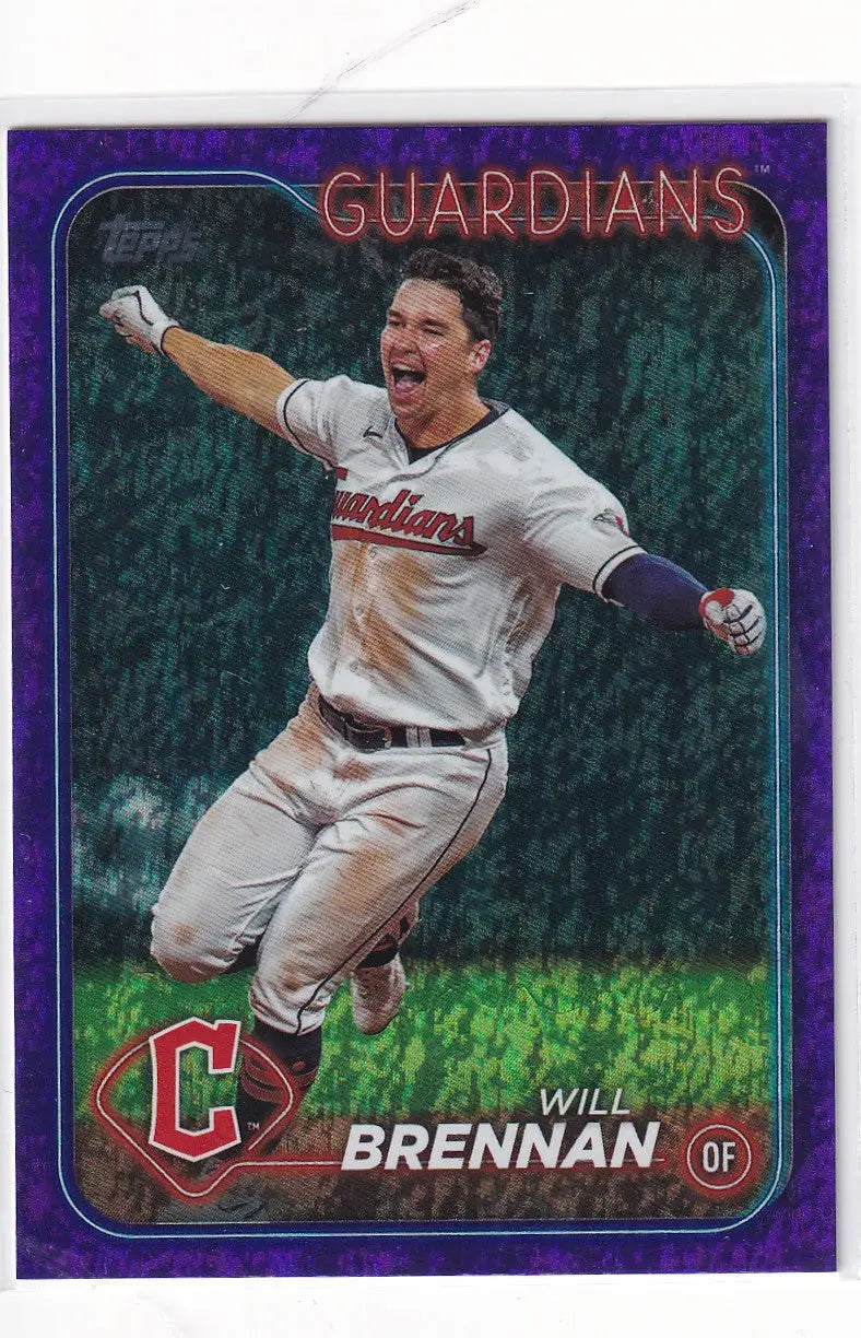 2024 TOPPS #311 WILL BRENNAN PURPLE 620/799- CLEVELAND GUARDIANS - Baseball Card Single
