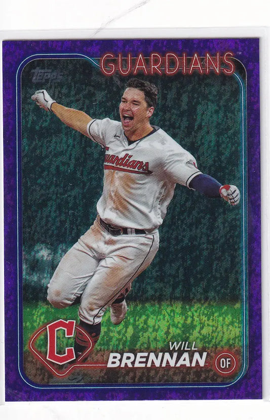 2024 TOPPS #311 WILL BRENNAN PURPLE 620/799- CLEVELAND GUARDIANS - Baseball Card Single