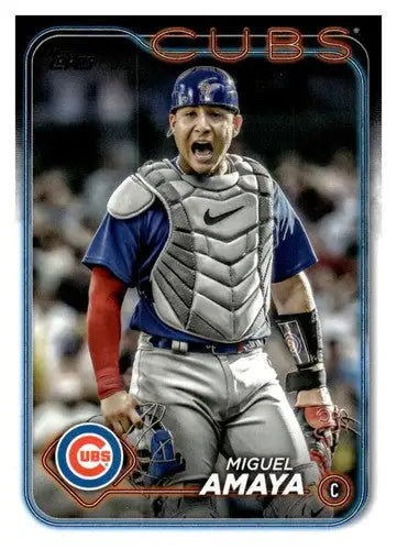 Miguel Amaya baseball card with original gloss, NM-MT condition, 2024 Topps #319