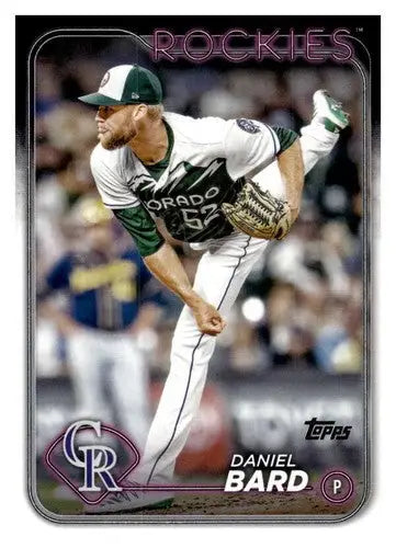 Original gloss 2024 Topps Daniel Bard baseball card NM-MT Rockies ID 68409
