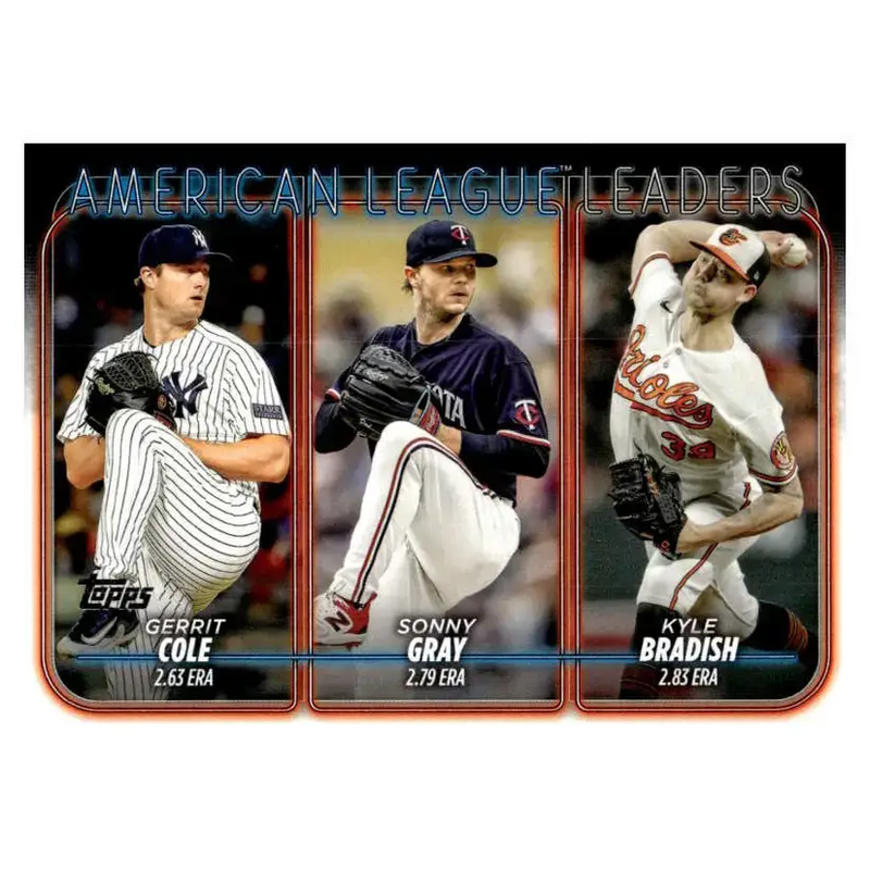 2024 Topps #324 Sonny Gray/Gerrit Cole/Kyle Bradish NM-MT Minnesota Twins/New York Yankees/Baltimore Orioles Baseball
