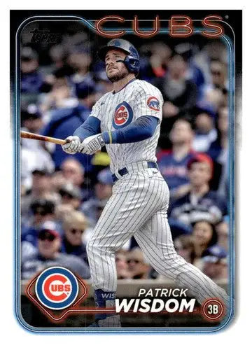 Original gloss 2024 Topps Patrick Wisdom baseball card NM-MT Cubs ID 68680