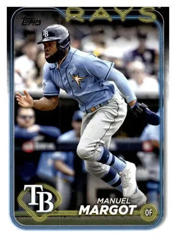 2024 Topps Manuel Margot baseball card with original gloss, NM-MT Rays ID 68685
