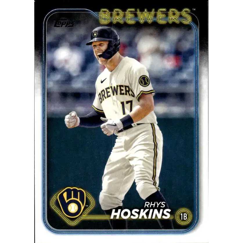 2024 Topps #357 Rhys Hoskins NM-MT Milwaukee Brewers Baseball Card - Baseball Card Single