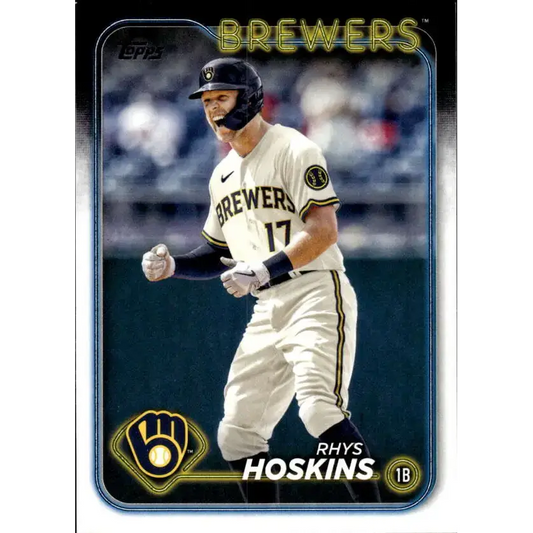 2024 Topps #357 Rhys Hoskins NM-MT Milwaukee Brewers Baseball Card - Baseball Card Single