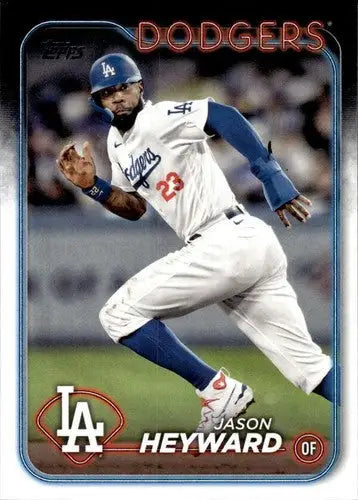 Original gloss Jason Heyward baseball card 2024 Topps NM-MT Dodgers ID 75009