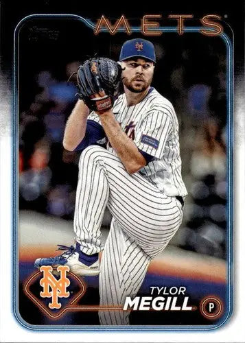 Tylor Megill baseball card with original gloss from 2024 Topps #368 Tylor Megill NM-MT Mets