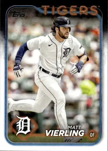 Baseball card of Matt Vierling with original gloss, 2024 Topps #375 NM-MT Tigers