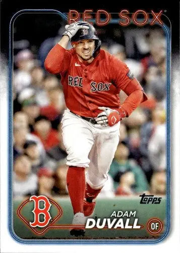 Original gloss Adam Duvall baseball card 2024 Topps Red Sox ID 75012