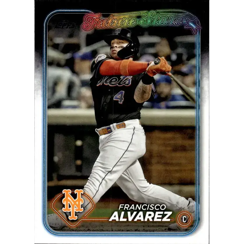 2024 Topps #383 Francisco Alvarez NM-MT New York Mets Baseball Card - Baseball Card Single