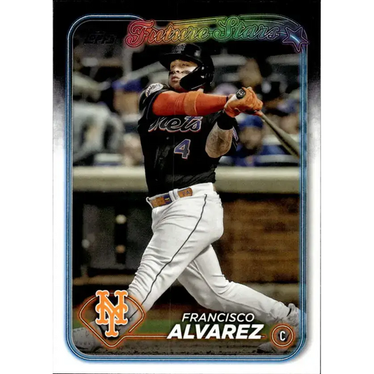 2024 Topps #383 Francisco Alvarez NM-MT New York Mets Baseball Card - Baseball Card Single