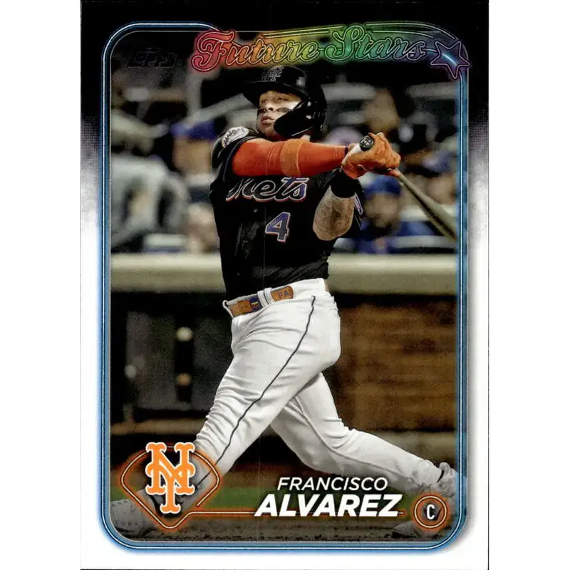 2024 Topps #383 Francisco Alvarez NM-MT New York Mets Baseball Card - Baseball Card Single