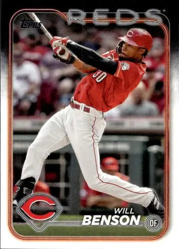 Will Benson baseball card from 2024 Topps NM-MT Reds ID 71233 with original gloss