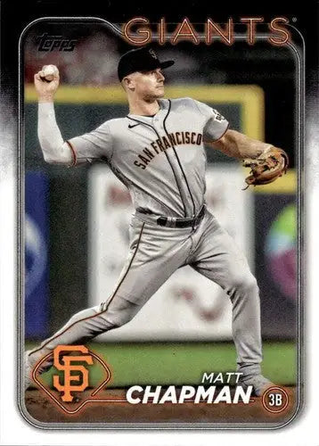 Matt Chapman baseball card with original gloss from 2024 Topps #393 NM-MT Giants