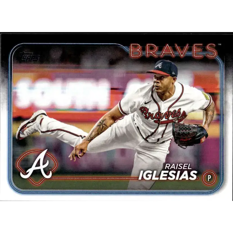 2024 Topps #396 Raisel Iglesias NM-MT Atlanta Braves Baseball Card - Baseball Card Single