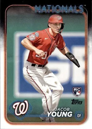 2024 Topps #397 Jacob Young NM-MT RC Rookie Nationals ID:70938 - Baseball Card Single