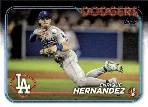 2024 Topps #398 Enrique Hernandez NM-MT Dodgers ID:70939 - Baseball Card Single