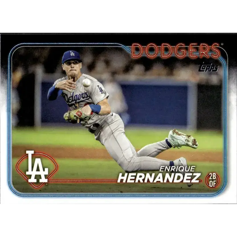 2024 Topps #398 Enrique Hernandez NM-MT Los Angeles Dodgers Baseball Card - Baseball Card Single