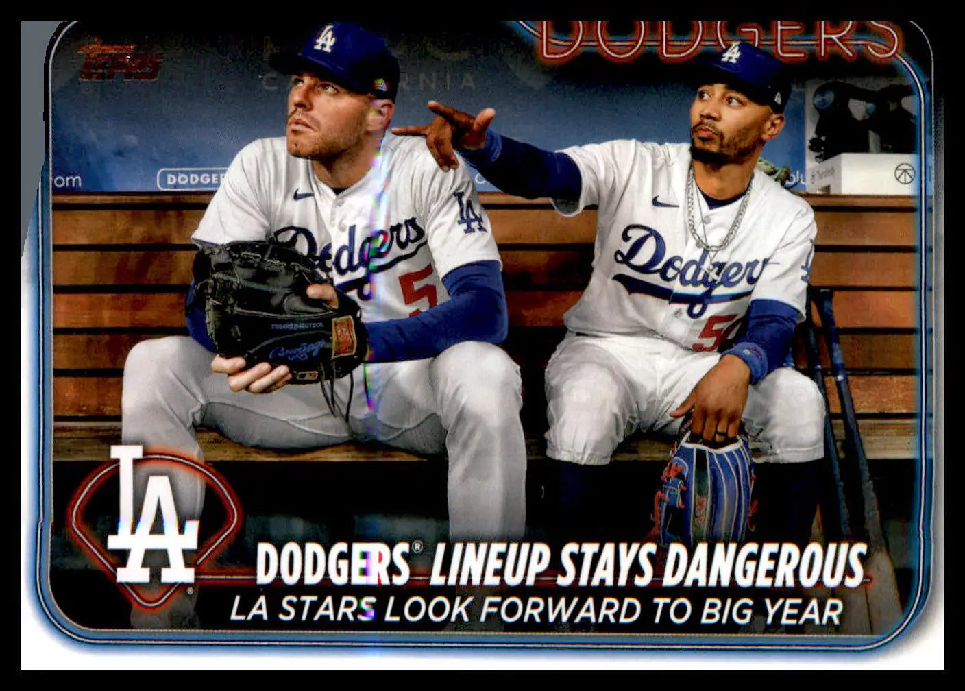 2024 Topps #401 Dodgers Lineup Stays Dangerous Freddie Freeman/Mookie Betts - Baseball Card Single