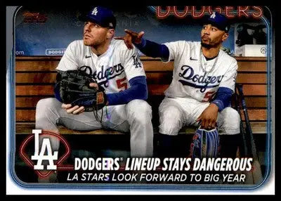 2024 Topps #401 Dodgers Lineup Stays Dangerous Freddie Freeman/Mookie Betts - Baseball Card Single