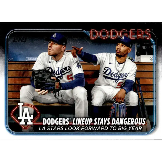 2024 Topps #401 Dodgers’ Lineup Stays Dangerous NM-MT Los Angeles Dodgers Baseball Card - Baseball Card Single