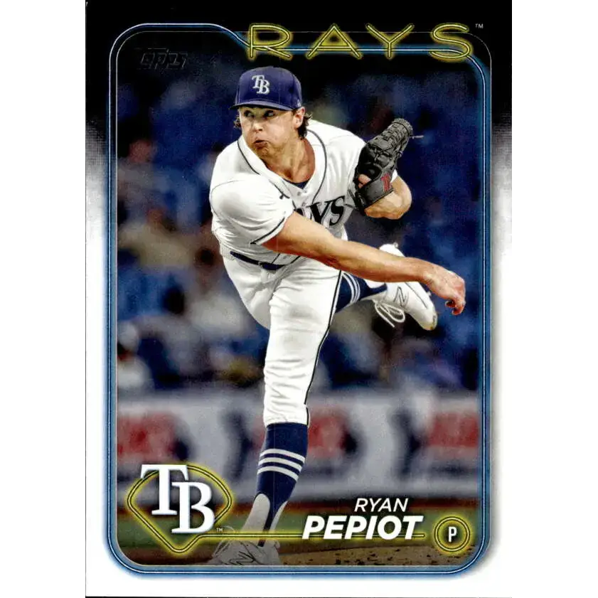 2024 Topps #411 Ryan Pepiot NM-MT Tampa Bay Rays Baseball Card - Baseball Card Single