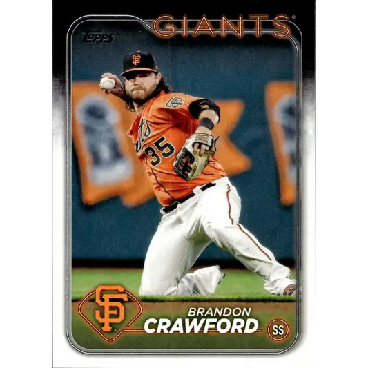 2024 Topps #416 Brandon Crawford NM-MT San Francisco Giants Baseball Card - Baseball Card Single