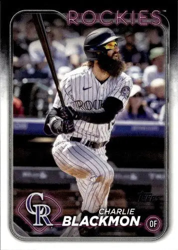 Baseball trading card featuring Charlie Blackmon of the Colorado Rockies with original gloss