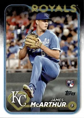 2011 Topps James McArthur rookie Royals baseball card with original gloss in 2024 Topps #434
