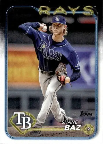2024 Topps Shane Baz baseball card with original gloss, Shane Baz NM-MT Rays