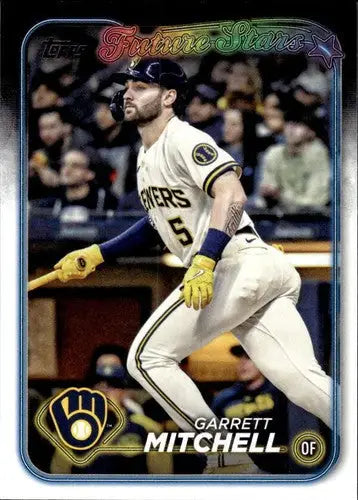Original gloss Garrett Mitchell baseball card 2024 Topps NM-MT Brewers ID:75040