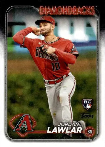 Original gloss Jordan Lawlar rookie Diamondbacks baseball card from 2024 Topps #451