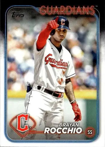 2024 Topps Brayan Rocchio NM-MT Guardians baseball card with original gloss