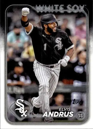 Elvis Andrus White Sox baseball card with original gloss from 2024 Topps #475