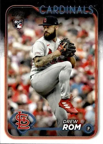 2024 Topps #476 Drew Rom NM-MT RC Rookie Cardinals ID:70963 - Baseball Card Single