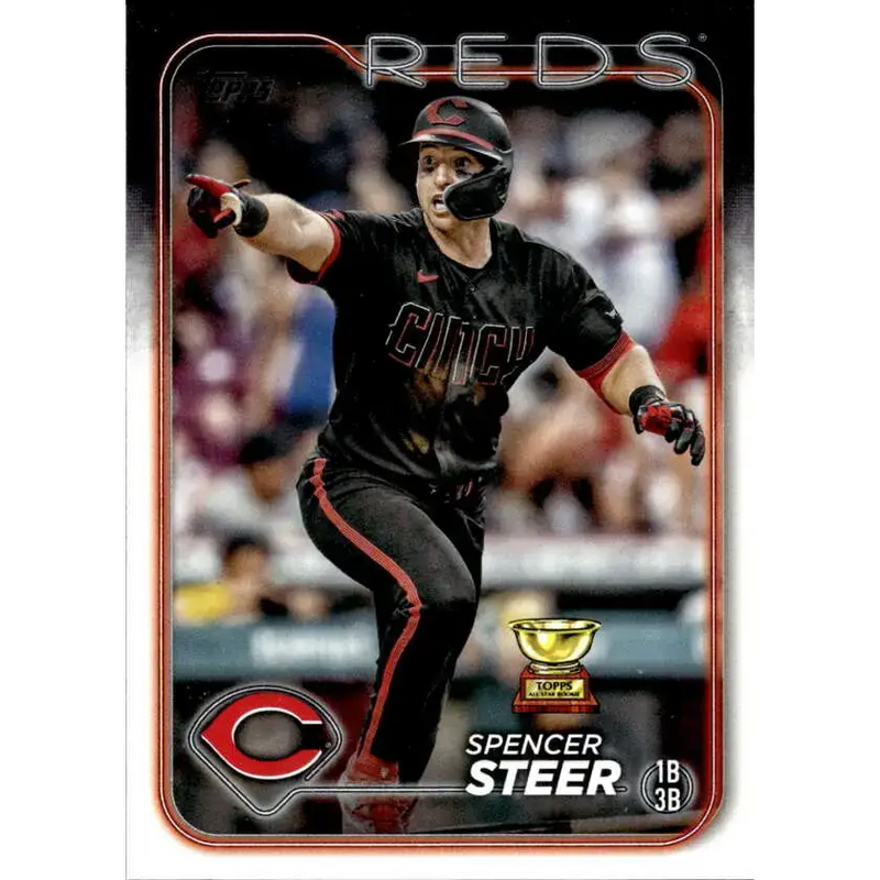 2024 Topps #485 Spencer Steer NM-MT Cincinnati Reds Baseball Card - Baseball Card Single