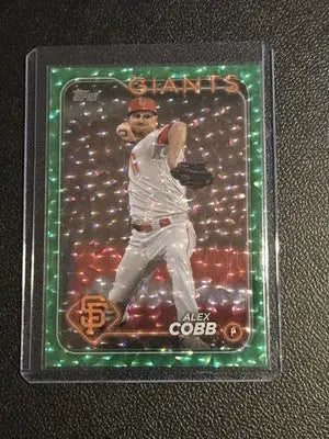 2024 Topps #497 Alex Cobb Green Crackle Foil #/499 - Baseball Card Single