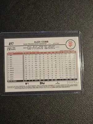 2024 Topps #497 Alex Cobb Green Crackle Foil #/499 - Baseball Card Single