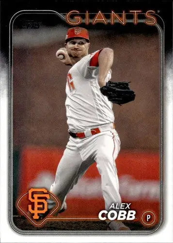 Baseball trading card of Alex Cobb NM-MT for the San Francisco Giants from 2024 Topps