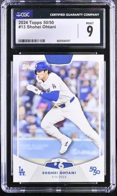 2024 Topps 50/50 Shohei Ohtani baseball card rated Mint 9 CGC 9