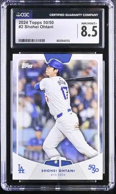 Graded 2024 Topps Shohei Ohtani baseball card in CGC 8.5 for collectors